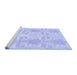 Sideview of Machine Washable Abstract Blue Modern Rug, wshabs1183blu