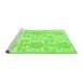 Sideview of Machine Washable Abstract Green Modern Area Rugs, wshabs1183grn
