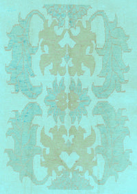 Abstract Light Blue Modern Rug, abs1184lblu