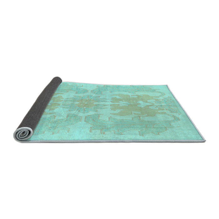 Sideview of Abstract Light Blue Modern Rug, abs1184lblu
