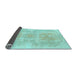 Sideview of Abstract Light Blue Modern Rug, abs1184lblu