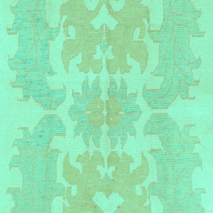 Machine Washable Abstract Turquoise Modern Area Rugs, wshabs1184turq