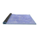 Sideview of Abstract Blue Modern Rug, abs1184blu