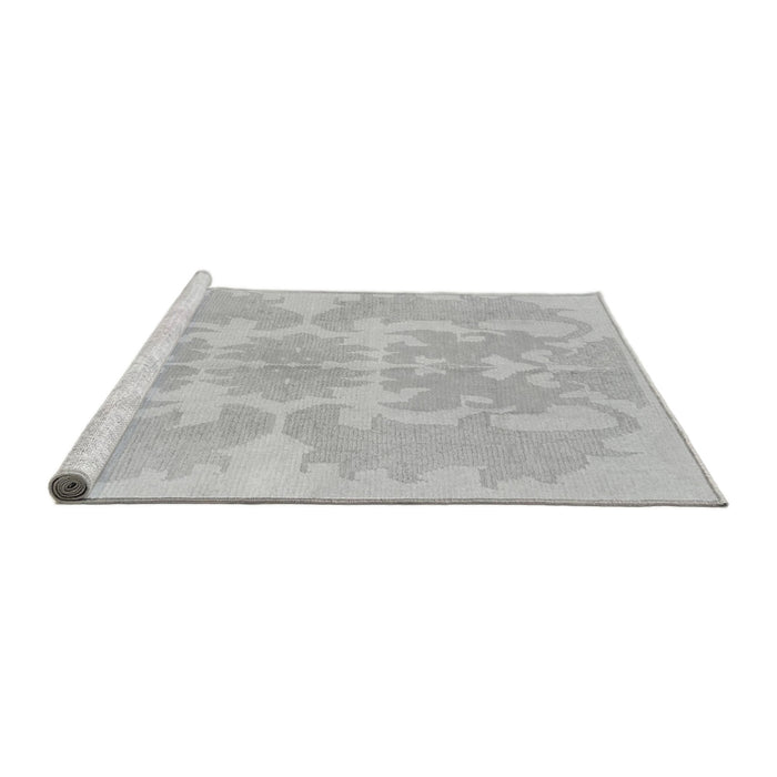 Sideview of Machine Washable Abstract Gray Modern Rug, wshabs1184gry
