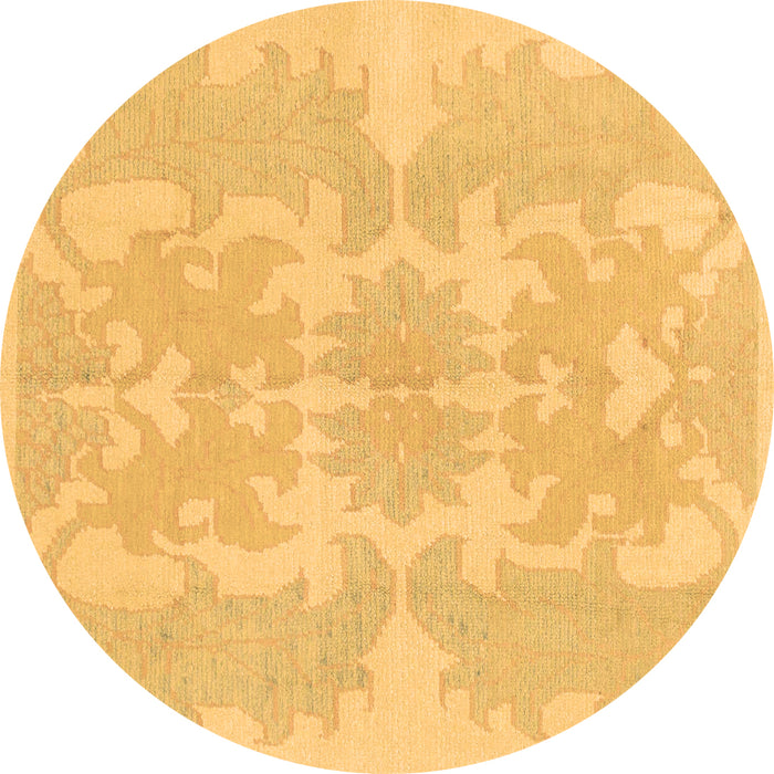 Round Abstract Brown Modern Rug, abs1184brn