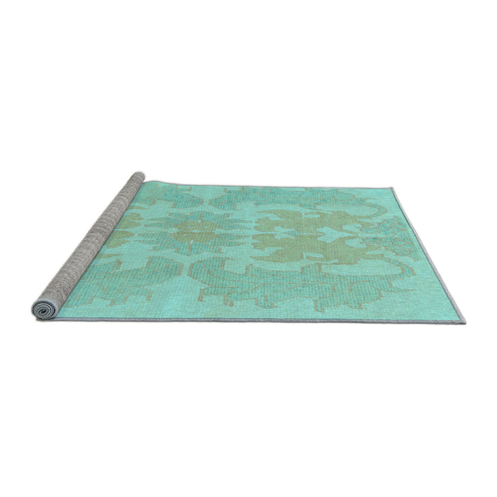 Sideview of Machine Washable Abstract Light Blue Modern Rug, wshabs1184lblu