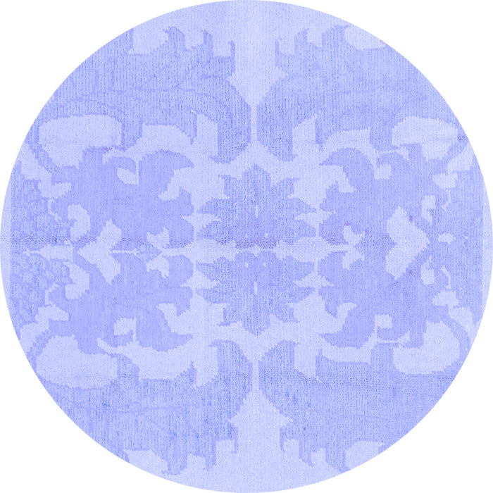 Round Machine Washable Abstract Blue Modern Rug, wshabs1184blu