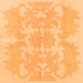 Square Abstract Orange Modern Rug, abs1184org