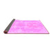 Sideview of Abstract Purple Modern Rug, abs1184pur