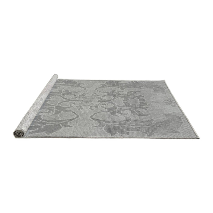 Sideview of Machine Washable Abstract Gray Modern Rug, wshabs1185gry