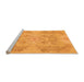 Sideview of Machine Washable Abstract Orange Modern Area Rugs, wshabs1185org