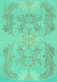 Abstract Turquoise Modern Rug, abs1185turq