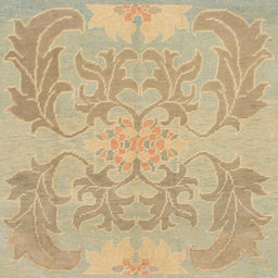 Round Abstract Yellow Modern Rug, abs1185