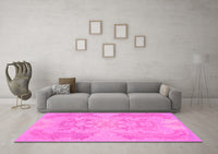 Machine Washable Abstract Pink Modern Rug, wshabs1185pnk