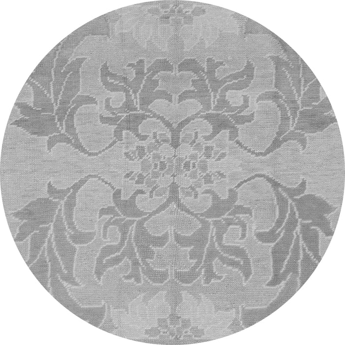 Round Abstract Gray Modern Rug, abs1185gry