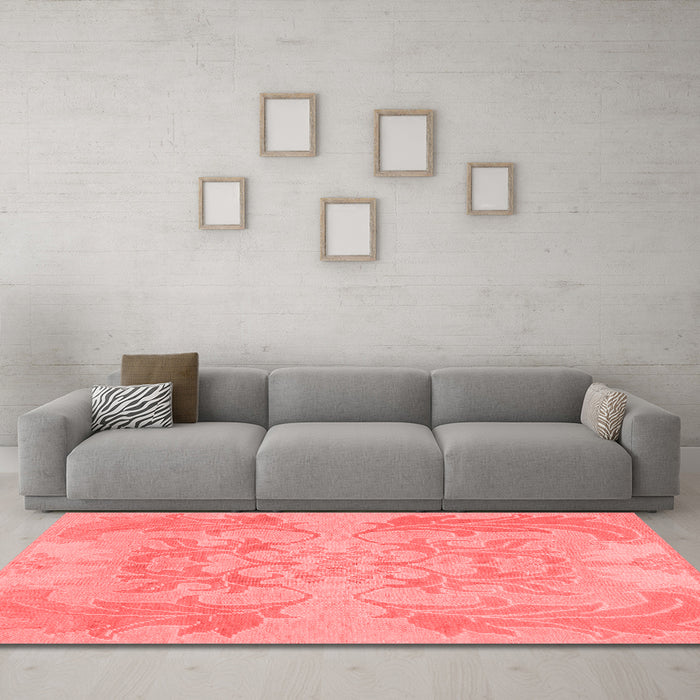 Modern Red Washable Rugs