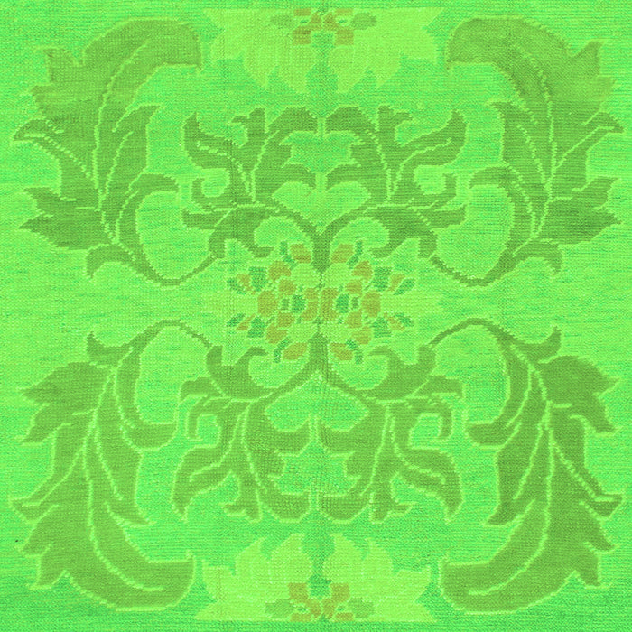 Square Abstract Green Modern Rug, abs1185grn