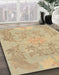 Machine Washable Abstract Yellow Rug in a Family Room, wshabs1185