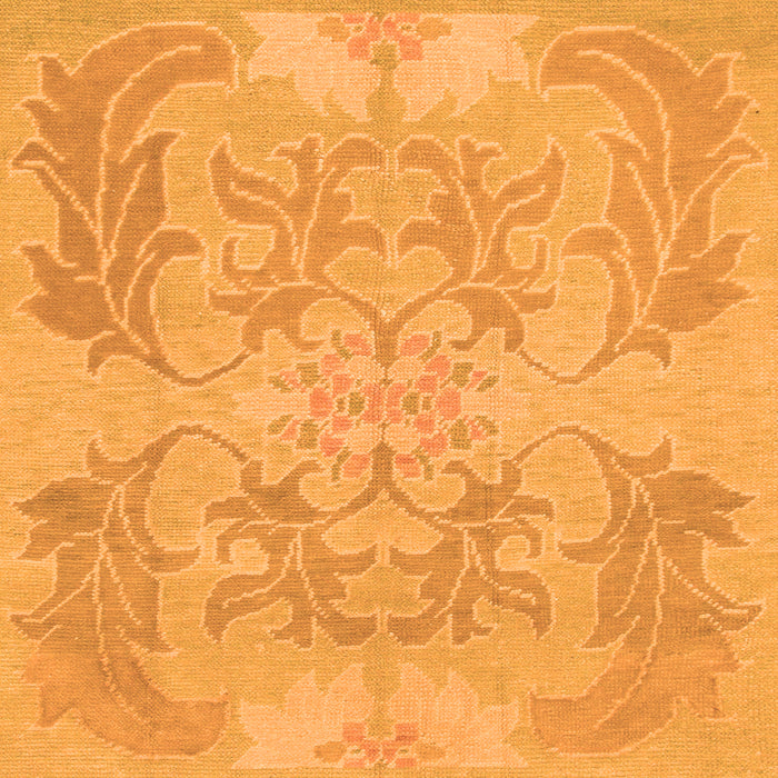 Square Abstract Orange Modern Rug, abs1185org