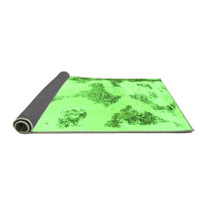 Sideview of Abstract Green Modern Rug, abs1186grn