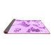 Sideview of Abstract Purple Modern Rug, abs1186pur