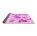 Sideview of Abstract Pink Modern Rug, abs1186pnk