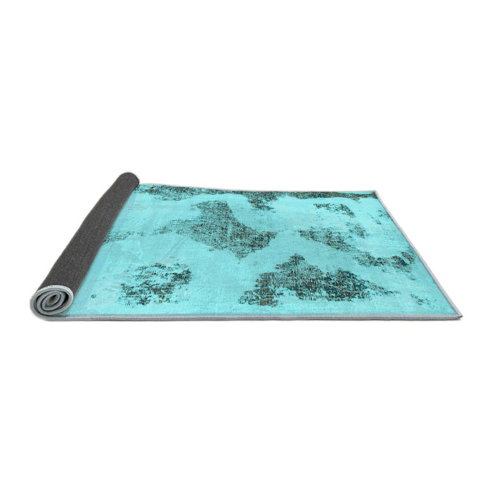 Sideview of Abstract Light Blue Modern Rug, abs1186lblu