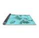 Sideview of Abstract Light Blue Modern Rug, abs1186lblu