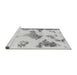 Sideview of Machine Washable Abstract Gray Modern Rug, wshabs1186gry