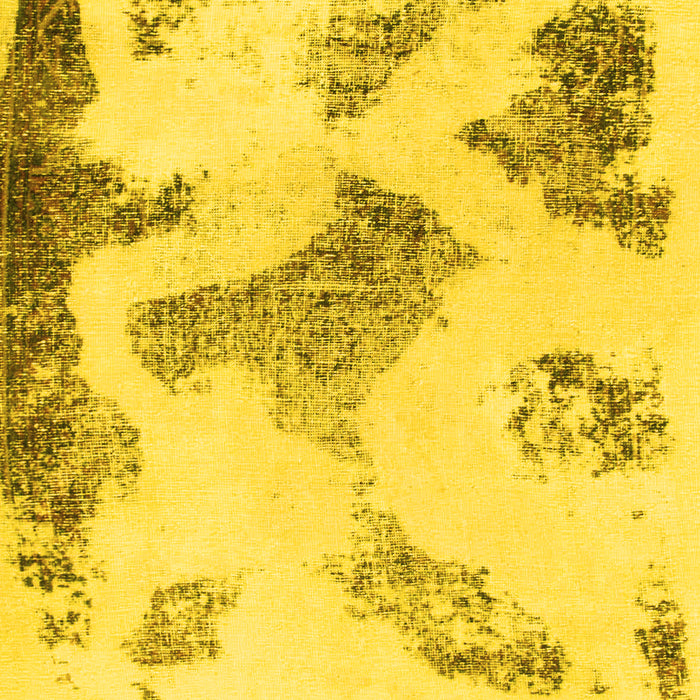 Machine Washable Abstract Yellow Modern Rug, wshabs1186yw