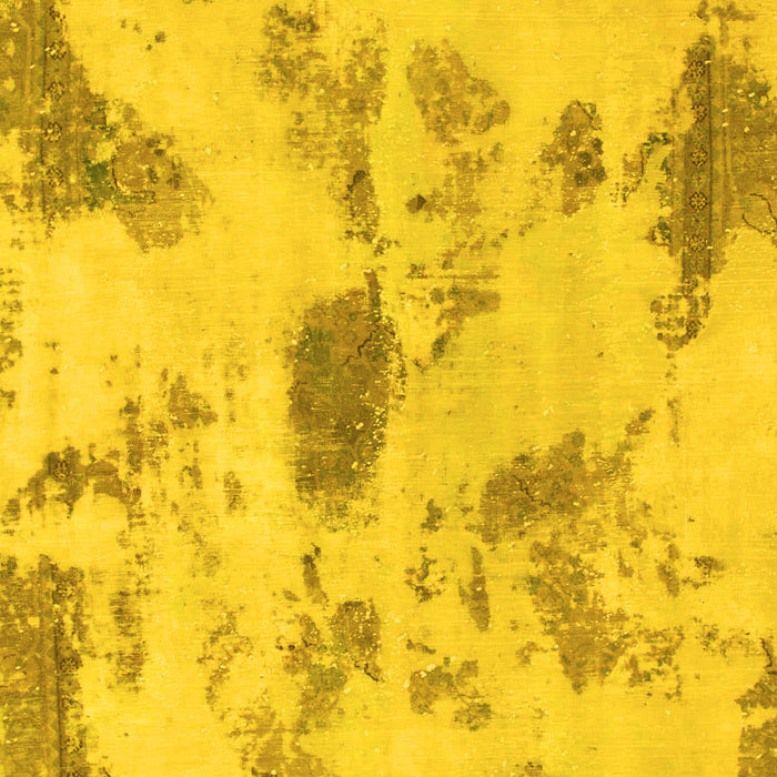 Machine Washable Abstract Yellow Modern Rug, wshabs1187yw