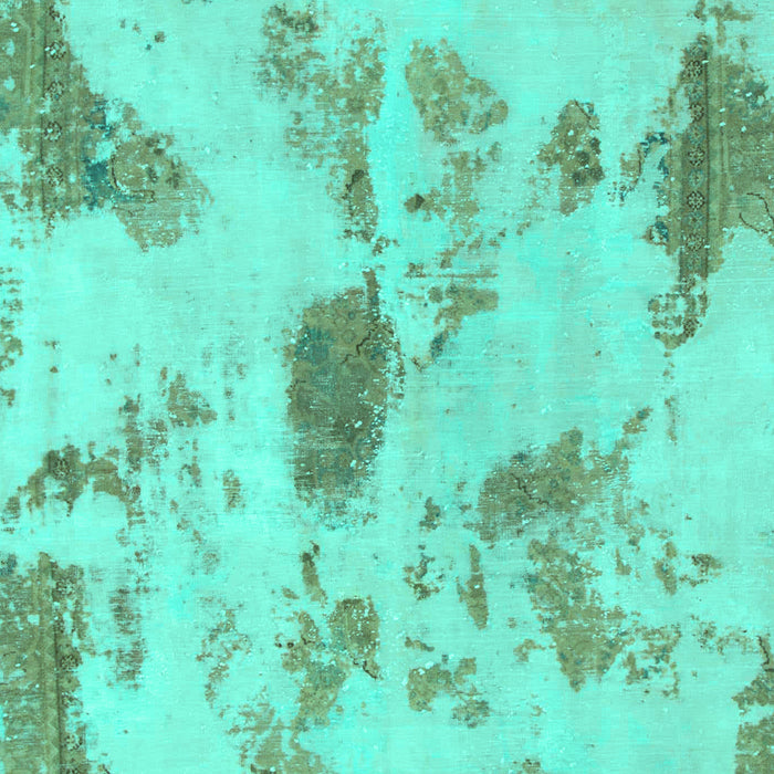 Machine Washable Abstract Turquoise Modern Area Rugs, wshabs1187turq