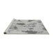 Sideview of Machine Washable Abstract Gray Modern Rug, wshabs1187gry