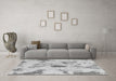 Machine Washable Abstract Gray Modern Rug in a Living Room,, wshabs1187gry