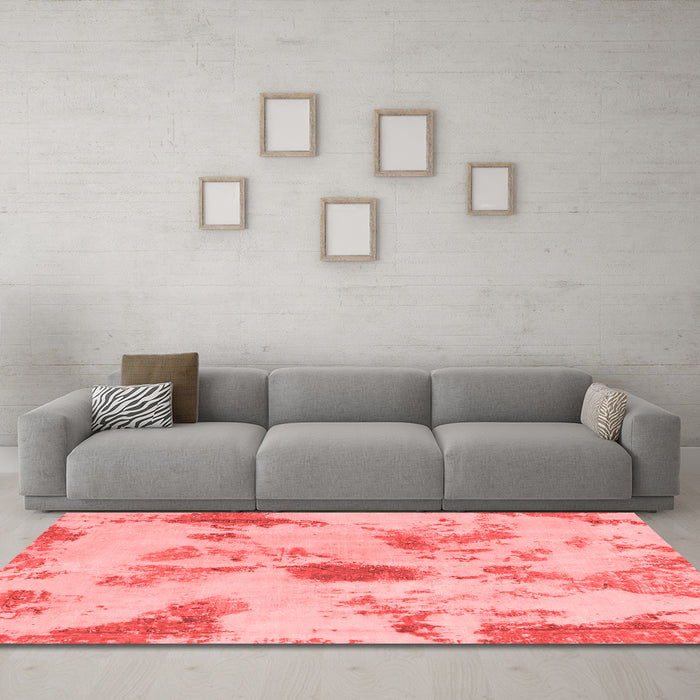 Modern Red Washable Rugs