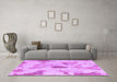 Machine Washable Abstract Purple Modern Area Rugs in a Living Room, wshabs1187pur