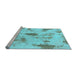 Sideview of Machine Washable Abstract Light Blue Modern Rug, wshabs1187lblu