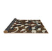 Sideview of Abstract Bakers Brown Modern Rug, abs1188