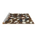 Sideview of Machine Washable Abstract Bakers Brown Rug, wshabs1188