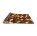 Sideview of Abstract Orange Modern Rug, abs1188org