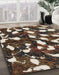 Abstract Bakers Brown Modern Rug in Family Room, abs1188