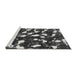 Sideview of Machine Washable Abstract Gray Modern Rug, wshabs1188gry