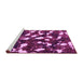 Sideview of Machine Washable Abstract Pink Modern Rug, wshabs1188pnk