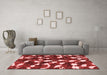 Modern Red Washable Rugs