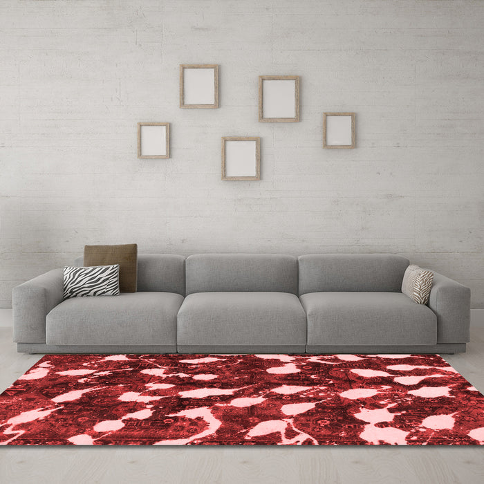 Modern Red Washable Rugs