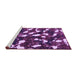 Sideview of Machine Washable Abstract Purple Modern Area Rugs, wshabs1188pur