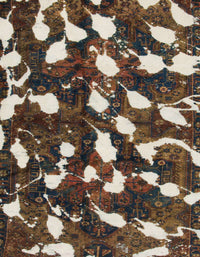 Machine Washable Abstract Bakers Brown Rug, wshabs1188