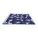 Sideview of Machine Washable Abstract Blue Modern Rug, wshabs1188blu