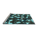 Sideview of Machine Washable Abstract Light Blue Modern Rug, wshabs1188lblu