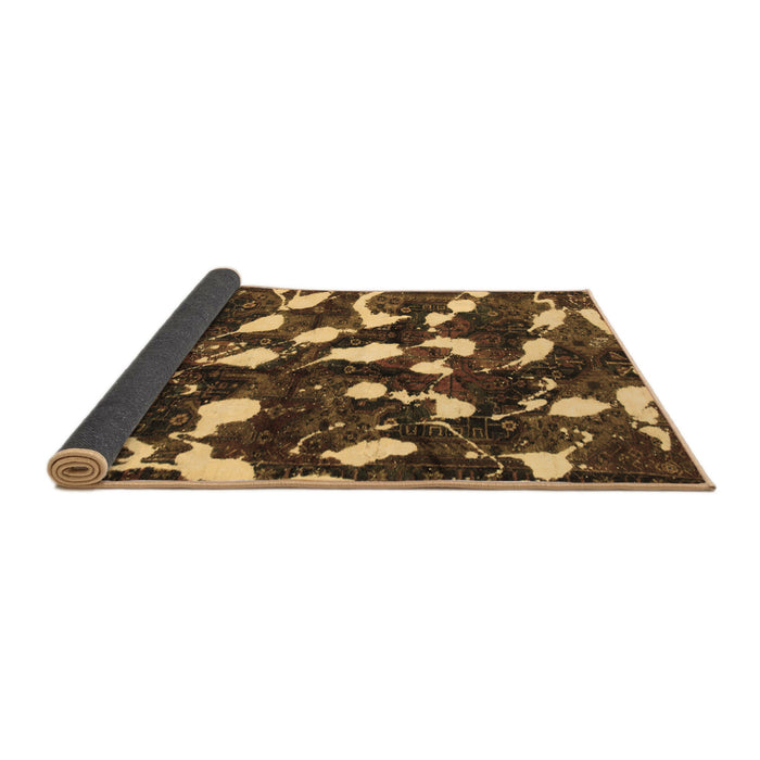 Sideview of Abstract Brown Modern Rug, abs1188brn